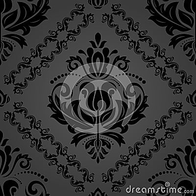 Orient Seamless Vector Dark Background Vector Illustration