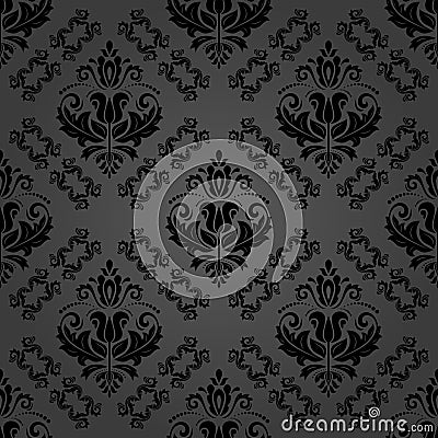 Orient Seamless Vector Dark Background Vector Illustration