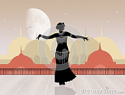 Oriental belly dance Stock Photo
