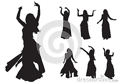 Oriental dance Vector Illustration