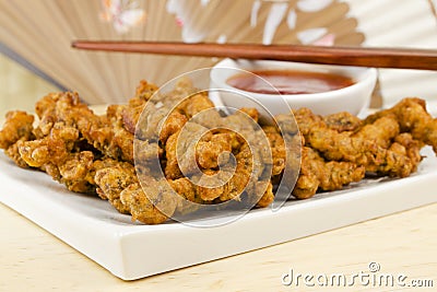 Oriental Deep Fried Crispy Beef Stock Photo