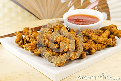 Oriental Deep Fried Crispy Beef Stock Photo