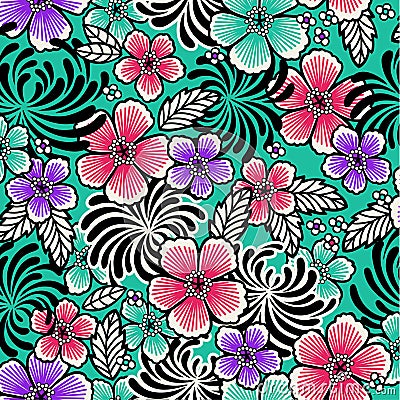 Oriental floral Vector Illustration