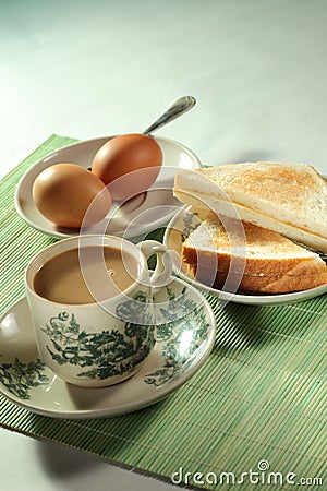 Oriental food and coffee Stock Photo