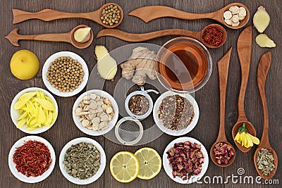 Oriental Herb Teas Stock Photo