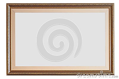 Oriental indian wooden frame isolated Stock Photo