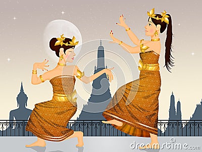 Oriental Indonesian dances Stock Photo