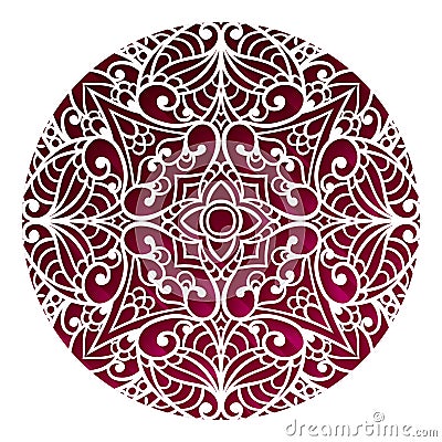 Oriental mandala design. Vintage ornament. Tribal Layout. Islam, Vector Illustration