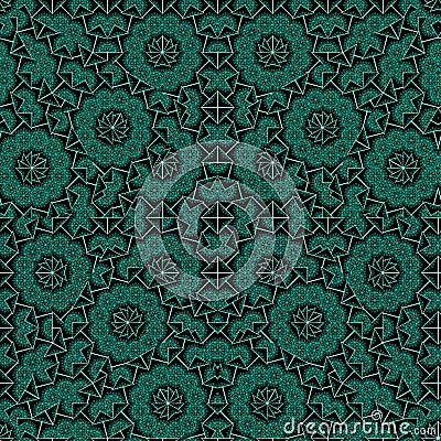 Oriental Ornate Seamless Pattern Mosaic Stock Photo