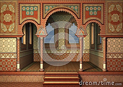 Oriental Palace Stock Photo