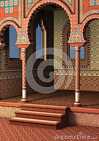 Oriental Palace Stock Photo