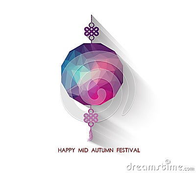 Oriental Paper geometrical lantern. Mid Autumn Festival Stock Photo