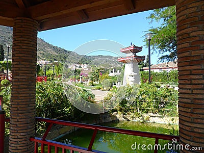 Oriental Park in Alhaurin de la Torre-Andalusia-Spain Stock Photo