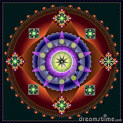 Oriental Pattern Mandala Vector Illustration