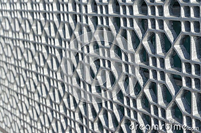 Oriental pattern on mosque wall, Dubai Stock Photo