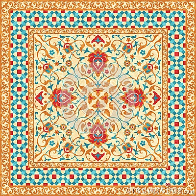 Oriental rug vector pattern Vector Illustration