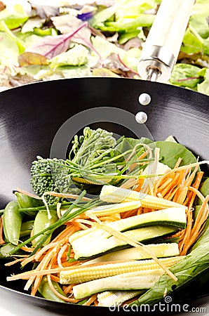 Oriental stir fry Stock Photo