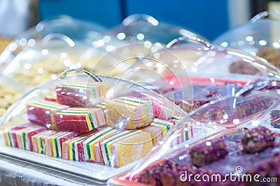 Oriental sweets at Market. Stock Photo