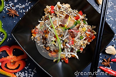 Oriental traditional food culture chopsticks Stock Photo
