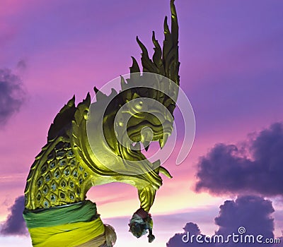 Oriental Traditional Golden Dragon Stock Photo