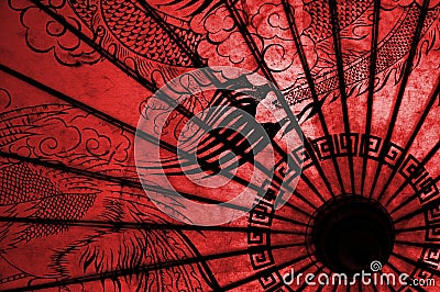 Oriental Umbrella Stock Photo