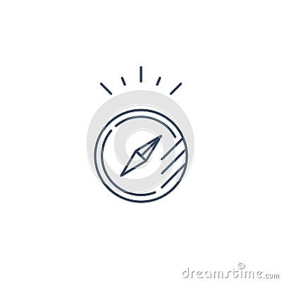 Compass line icon, navigation system concept, travel guidance Vector Illustration