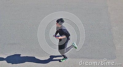 Orienteering competition in urban environment Editorial Stock Photo