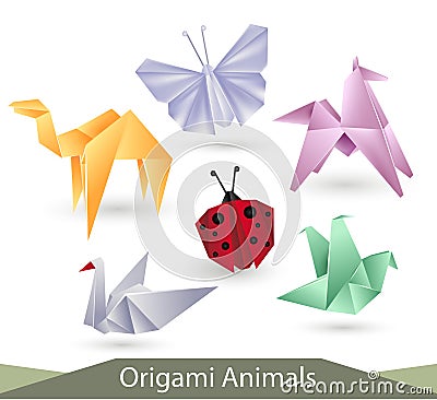 Origami animals Vector Illustration