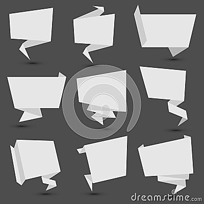 Origami banners Vector Illustration