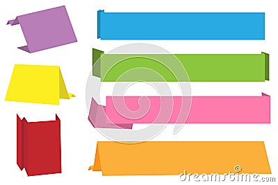 Origami banners Vector Illustration