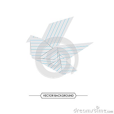 Origami bird ,Illustration eps 10 Vector Illustration