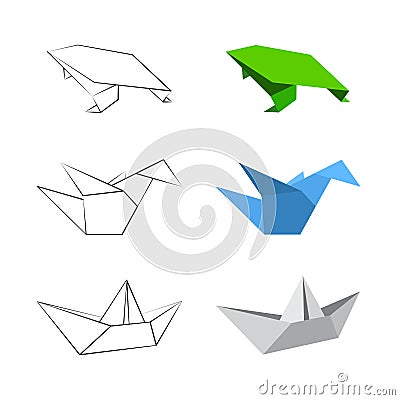 Origami designs Stock Photo