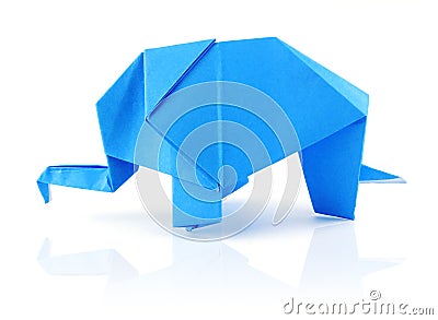 Origami elephant Stock Photo
