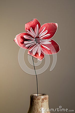 Origami Flower Stock Photo