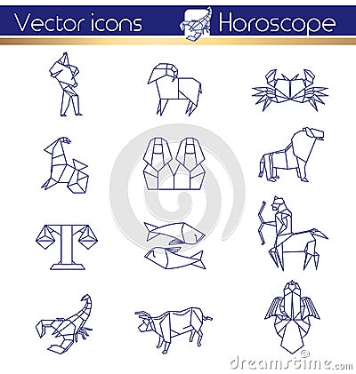Origami horoscope. Stock Photo