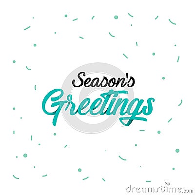 Origami lettering of Season s Greetings Vector Illustration