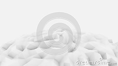 Origami-like light grey polygonal sphere background for modern reports and presetations. 3D rendering Stock Photo