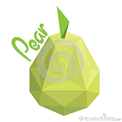 Origami (low poly) pear (+EPS 10) Vector Illustration