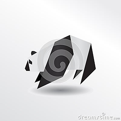 Origami panda Stock Photo