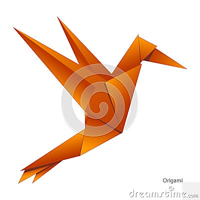 Origami paper bird vector illustration Vector Illustration