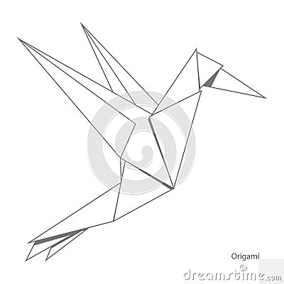Origami paper bird vector illustration Vector Illustration