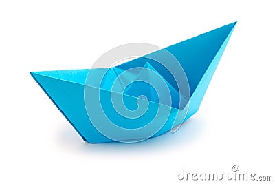 Origami paper boat Stock Photo