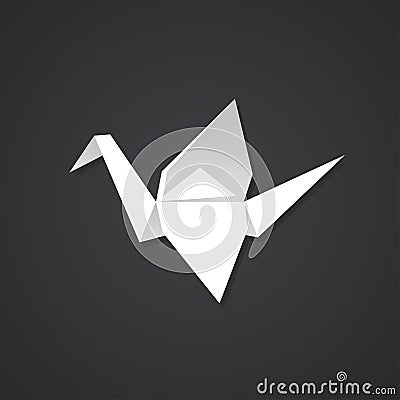 Origami paper crane Vector Illustration