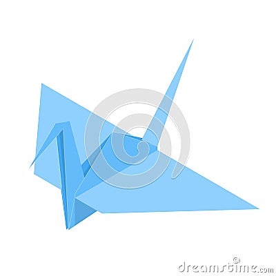 Origami Paper Crane. Vector Vector Illustration