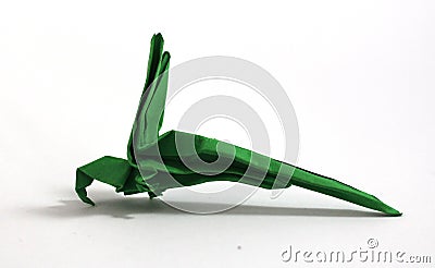 Origami parrot Stock Photo