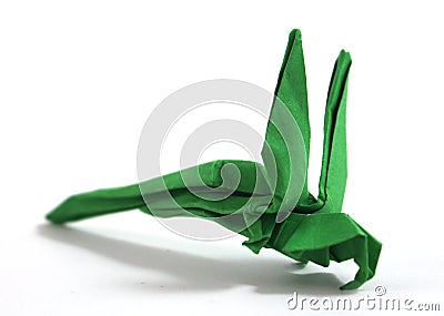 Origami parrot Stock Photo