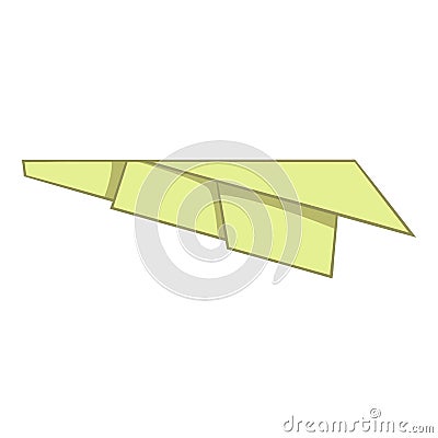 Origami plane icon, cartoon style Vector Illustration