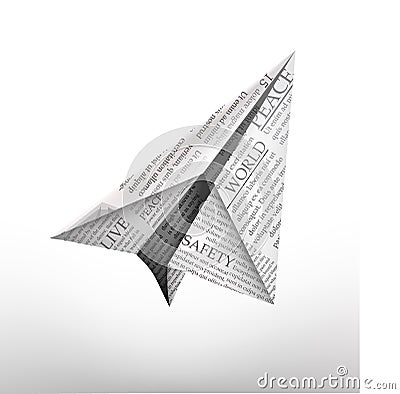 Origami plane Vector Illustration