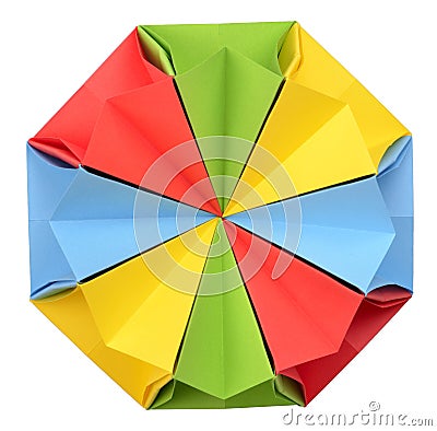 Origami polyhedron Stock Photo