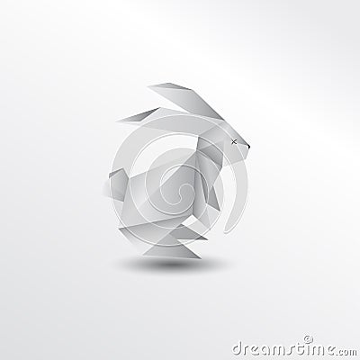 Origami rabbit Stock Photo